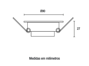 Spot LED Embutir Redondo 6W 6.500K - Branco